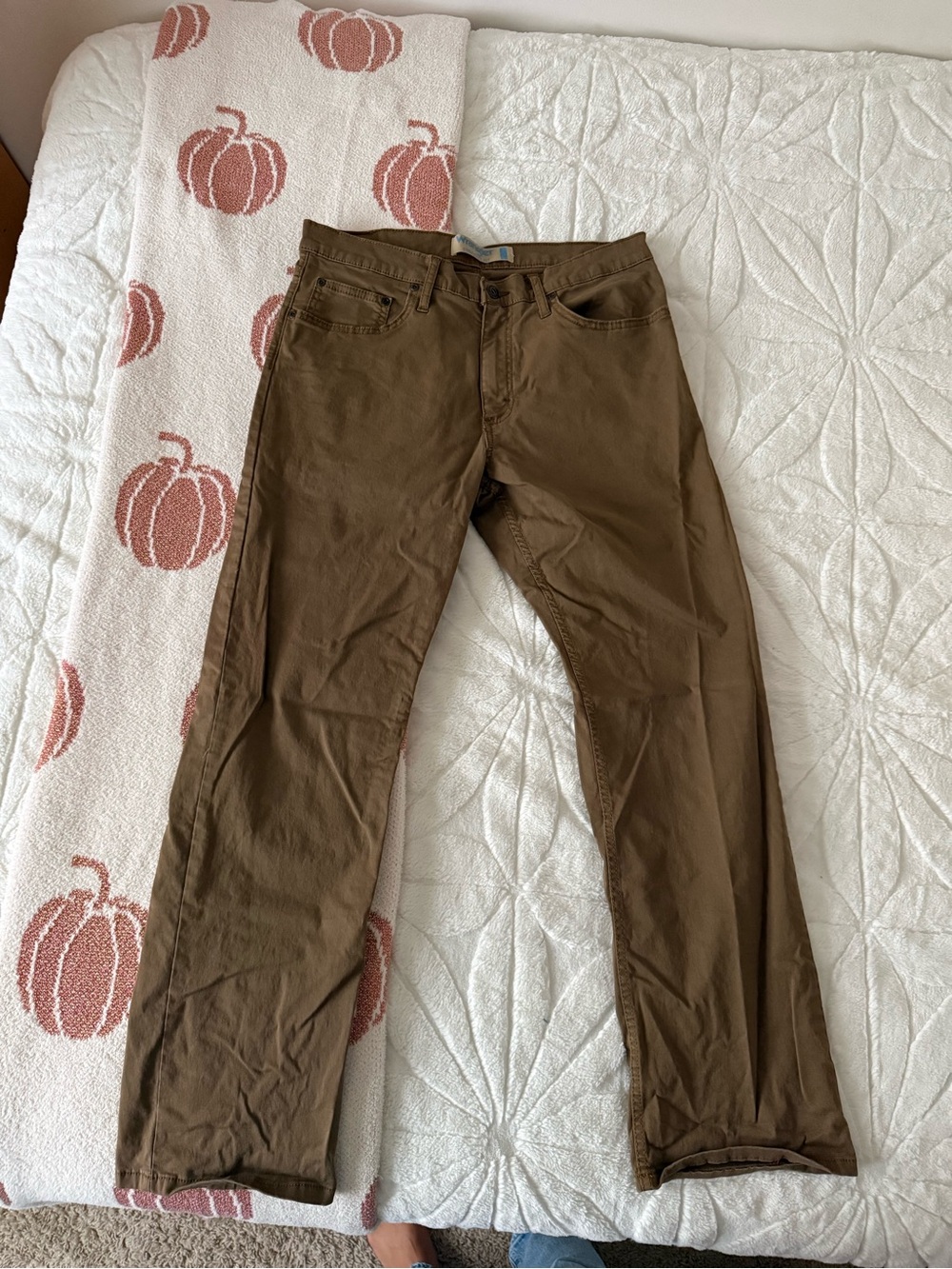 Wrangler Men's Olive Brown Chinos